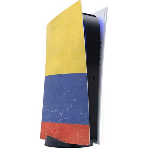 Colombia Flag Distressed PS5 Digital Edition Console Skin